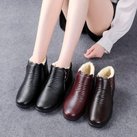 Bottines Cuir Femme Fourrées Confortables - Authentik Boots