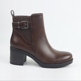 Bottines Cuir Femme Hautes Luxe  - Urban Leather Café / 36