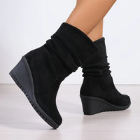 Bottines Femme Compensées à Enfiler  - Rise Up 35 / noir