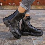 Bottines Femme Moto Décontractées  - Black Thunder