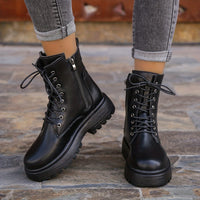 Bottines Femme Moto Décontractées  - Black Thunder