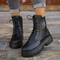 Bottines Femme Moto Décontractées  - Black Thunder