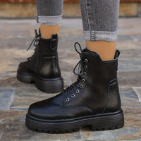 Bottines Femme Moto Décontractées  - Black Thunder