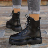 Bottines Femme Moto Décontractées  - Black Thunder