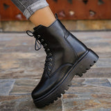 Bottines Femme Moto Décontractées  - Black Thunder