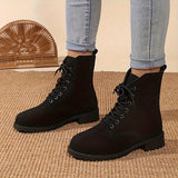 Bottines Femme Moto Hautes à Lacets - Iron Queen