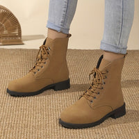 Bottines Femme Moto Hautes à Lacets - Iron Queen