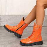 Bottines Femme Moto Hautes Décontractées - Raw Attitude