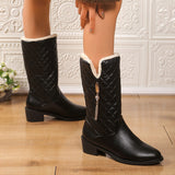 Bottines Femme Moto Hautes Hiver Premium - Rebel Chic