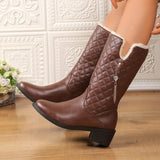 Bottines Femme Moto Hautes Hiver Premium - Rebel Chic