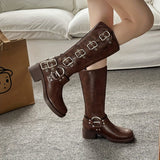 Bottines Femme Moto Hautes Style Britannique - Freedom Boots
