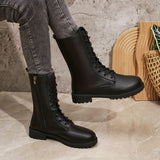Bottines Femme Moto Noires Hautes - Rockstar Boots