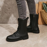 Bottines Femme Moto Noires Hautes - Rockstar Boots