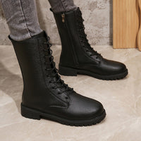Bottines Femme Moto Noires Hautes - Rockstar Boots Noir / 36