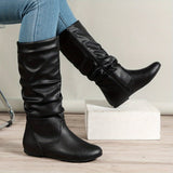 Bottines Femme Moto Plates Hautes - Storm Boots Noir / 39