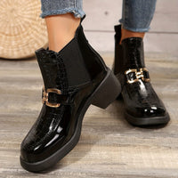 Bottines Femme Noires Vernis Confortables - Bold Shine