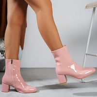 Bottines Femme Vernis Décontractées - Ligth Night Rose / 38