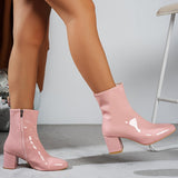 Bottines Femme Vernis Décontractées - Ligth Night Rose / 38