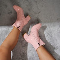 Bottines Femme Vernis Décontractées - Ligth Night Rose / 39