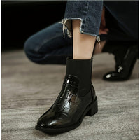 Bottines Femme Vernis Rétro - Lustrous Chic