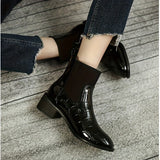 Bottines Femme Vernis Rétro - Lustrous Chic