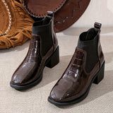 Bottines Femme Vernis Rétro - Lustrous Chic Maroon / 35