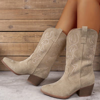 Bottines Hautes Santiag Femme - Western Queen Beige / 35