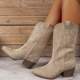 Bottines Hautes Santiag Femme - Western Queen Beige / 35