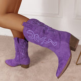 Bottines Hautes Santiag Femme - Western Queen Violet / 35