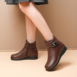 Bottines Marron Femme Fourrées Fermeture - Toffee Trend