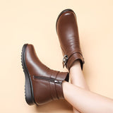 Bottines Marron Femme Fourrées Fermeture - Toffee Trend