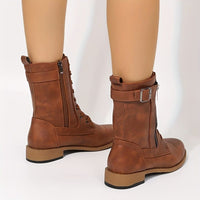 Bottines Marron Femme Hautes Moto - Rebel Ride
