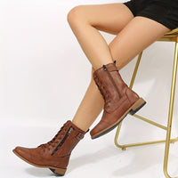 Bottines Marron Femme Hautes Moto - Rebel Ride
