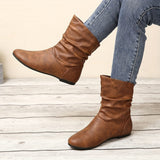 Bottines Marron Femme Plates  - Brun Mystique