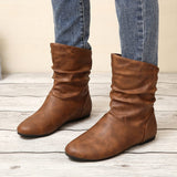 Bottines Marron Femme Plates  - Brun Mystique