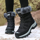 Bottines Neige Femme Montantes Pour Montagne  - Aspen Winter
