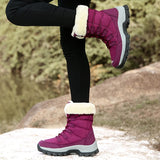 Bottines Neige Femme Montantes Pour Montagne  - Aspen Winter