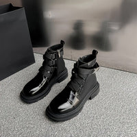 Bottines Noires Femme Vernis Style Britannique - British Glam Noir / 35