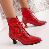 Bottines Rouge Femme à Talon Aigu - Red Diva
