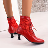 Bottines Rouge Femme à Talon Aigu - Red Diva