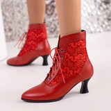 Bottines Rouge Femme à Talon Aigu - Red Diva Rouge / 35.5