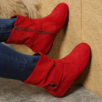 Bottines Rouge Femme Fermeture Latérale - Scarlet Queen