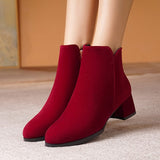 Bottines Rouge Femme Minimalistes - Red Attitude