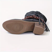 Bottines Santiag Femme Avec Tresse Latérale - Savannah Boots
