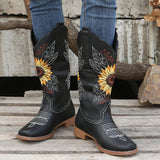 Bottines Santiag Femme Brodées  - Nevada Spirit Noir / 38