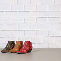 Bottines Santiag Femme Brodées Rétro - Ranch Luxe
