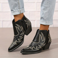 Bottines Santiag Femme Brodées Rétro - Ranch Luxe