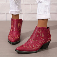 Bottines Santiag Femme Brodées Rétro - Ranch Luxe