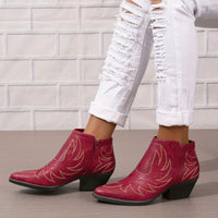 Bottines Santiag Femme Brodées Rétro - Ranch Luxe