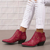 Bottines Santiag Femme Brodées Rétro - Ranch Luxe